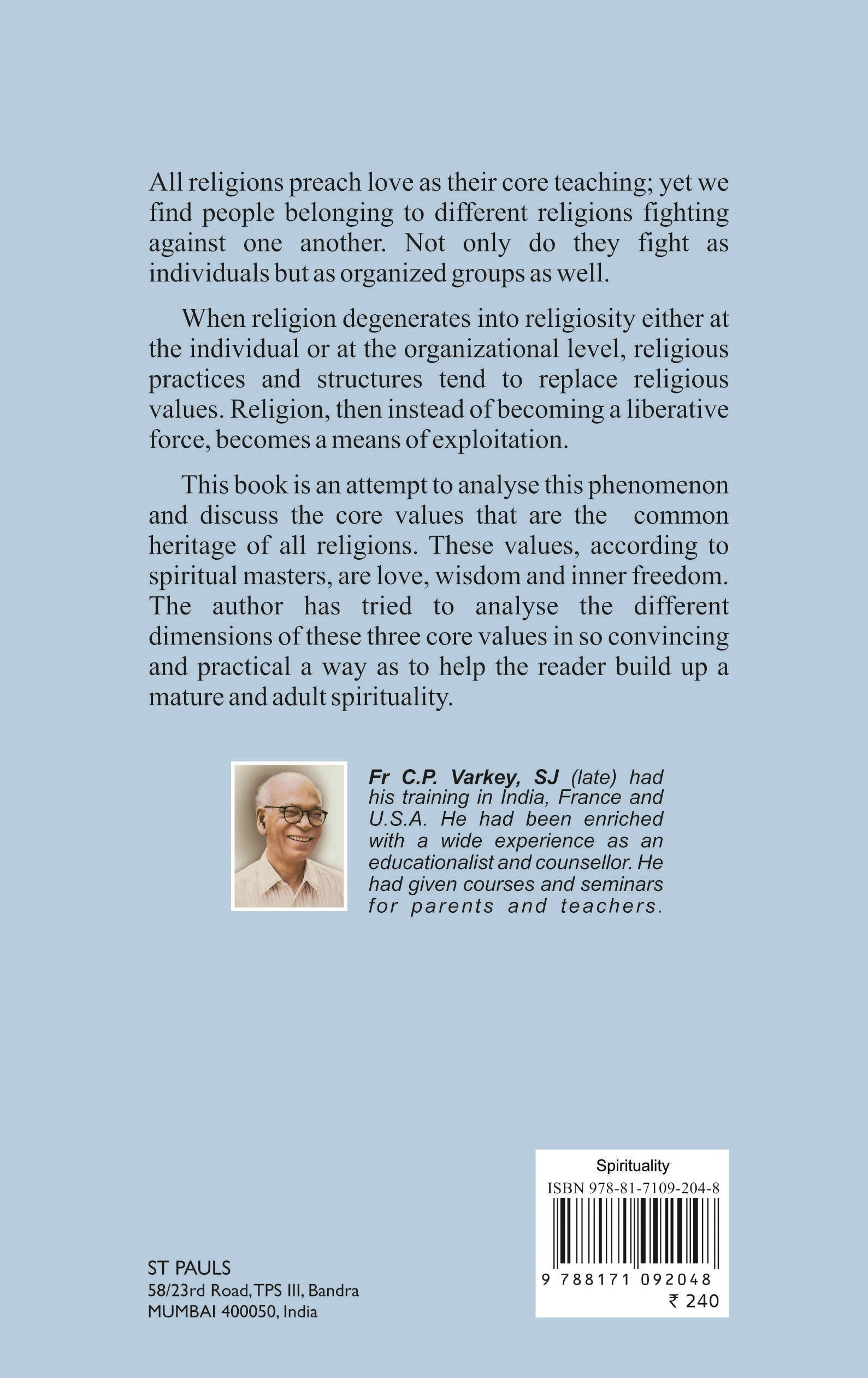 Be Human Be Holy_2025 back cover