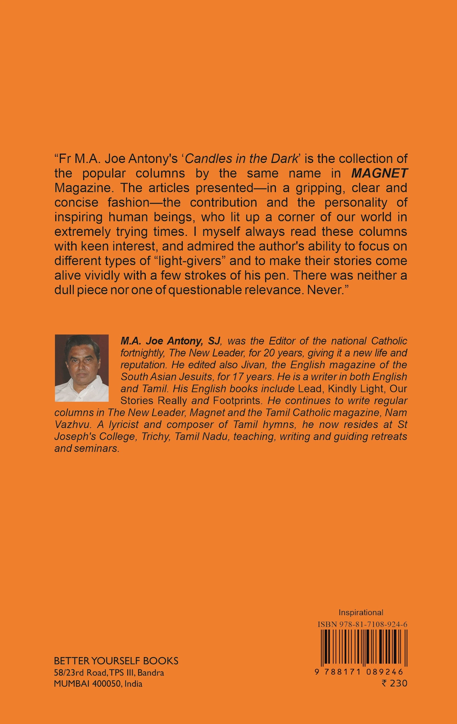 Candles in the Dark back cover 2025