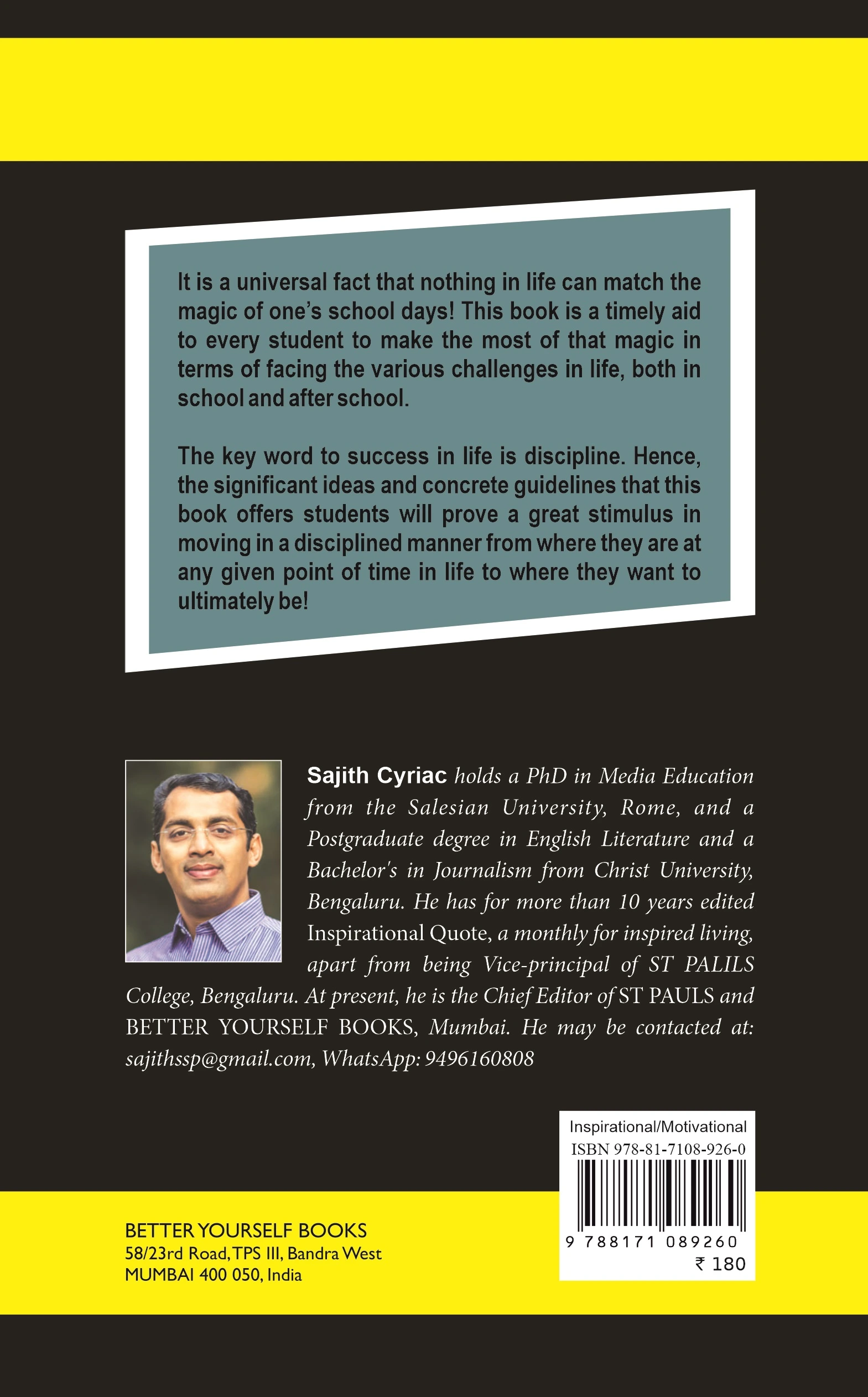 Dear Students back cover