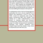 Introduction to the devout life back cover