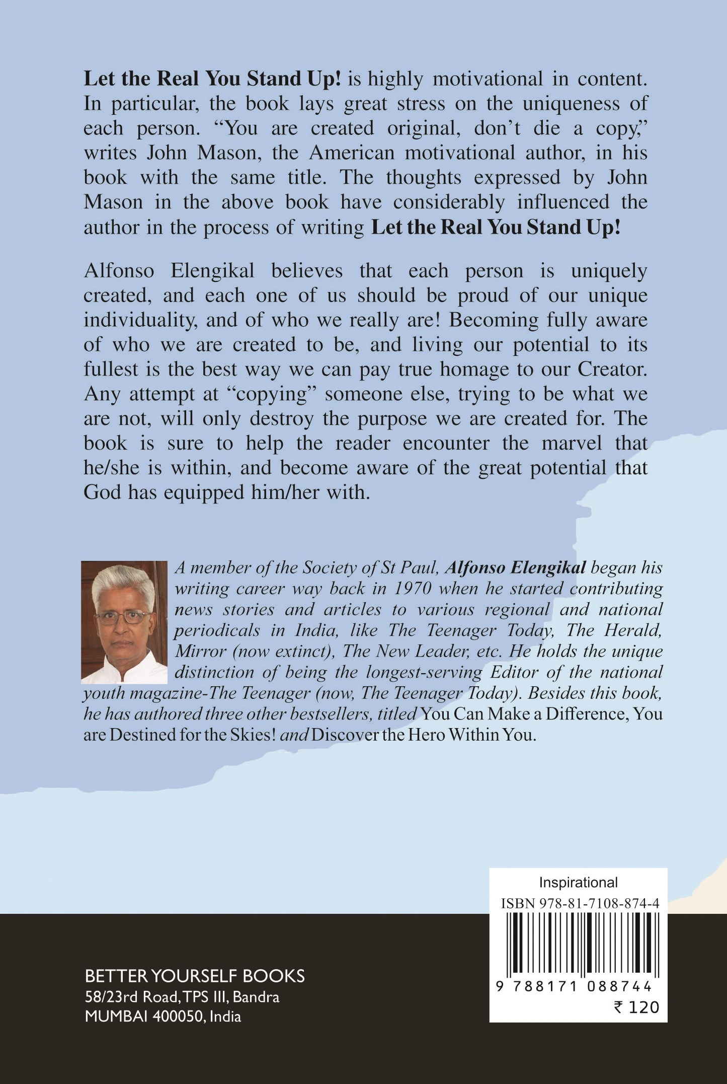 Let the Real You Stand Up back cover