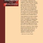 Power of Positive Thinking for young people back cover