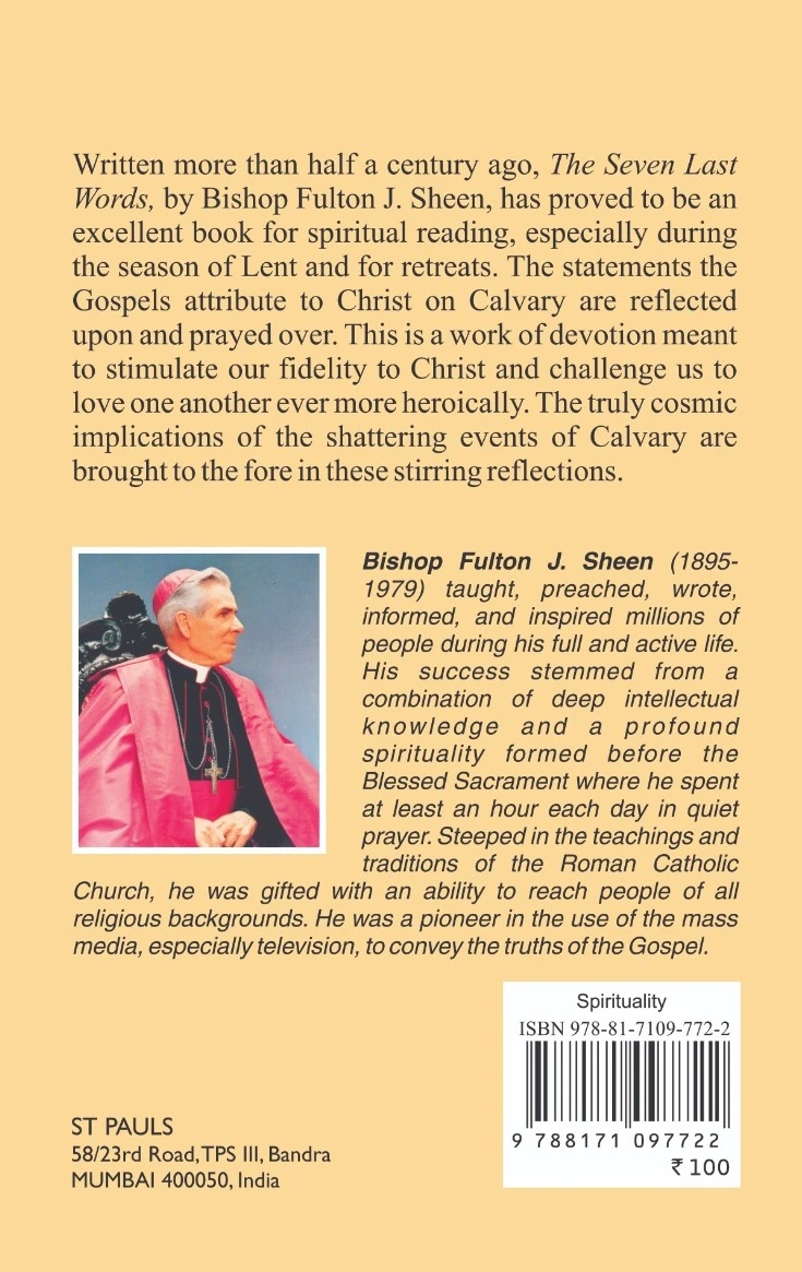 Seven Last Words back cover