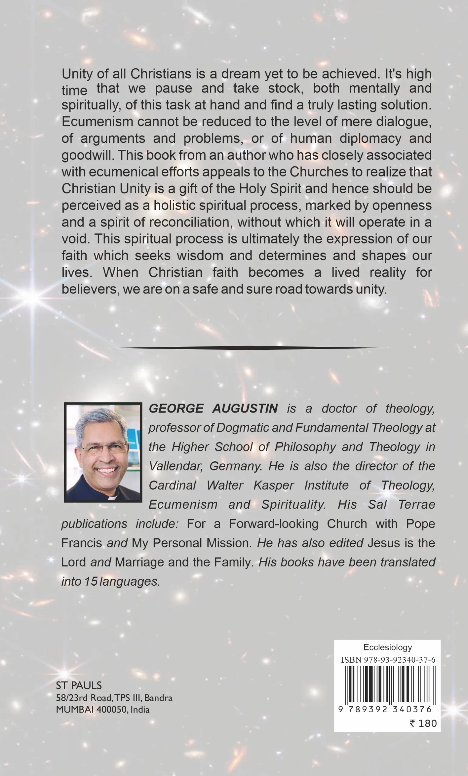 The Soul of Ecumenism back cover