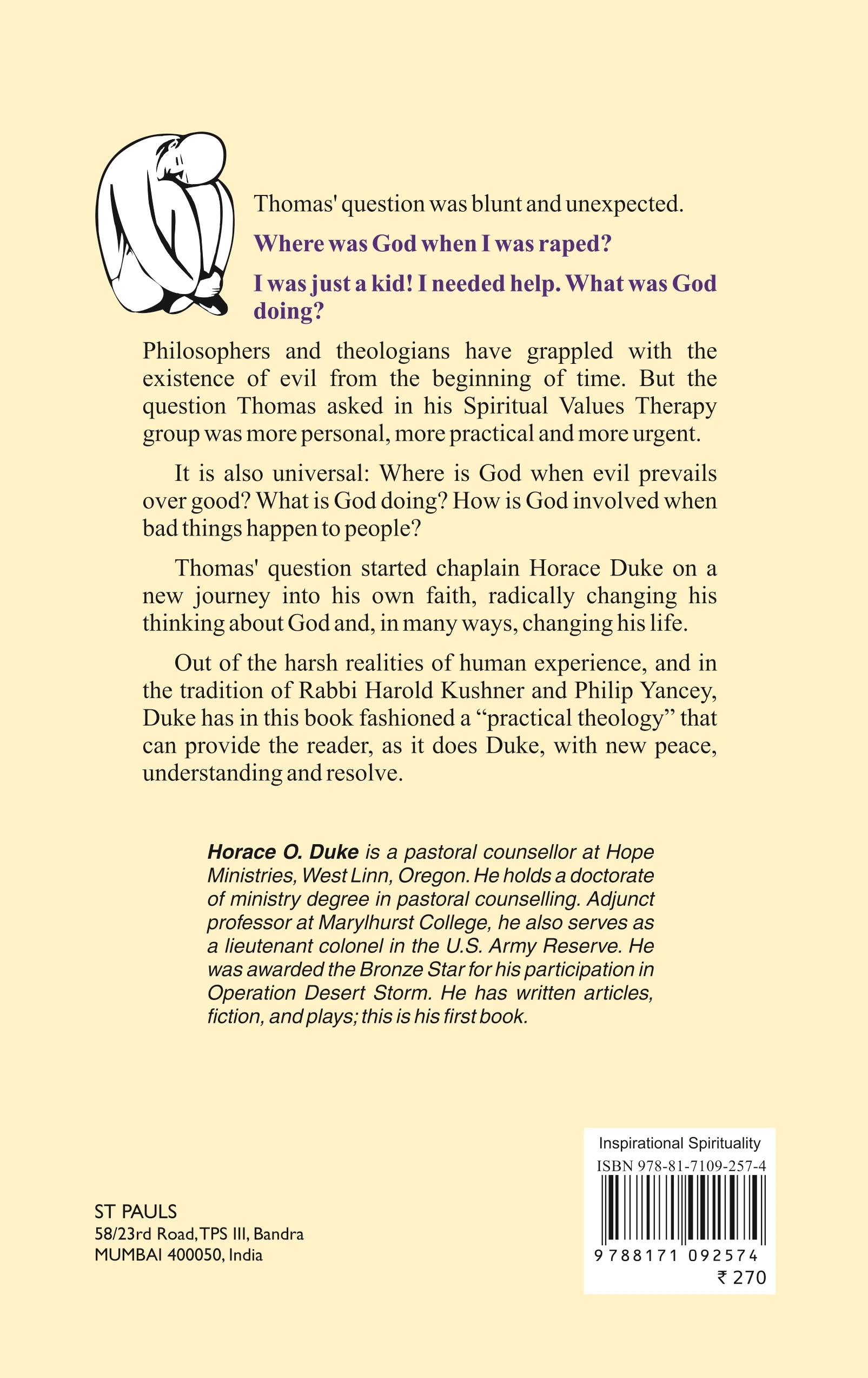 Where is God when Bad things Happen back cover