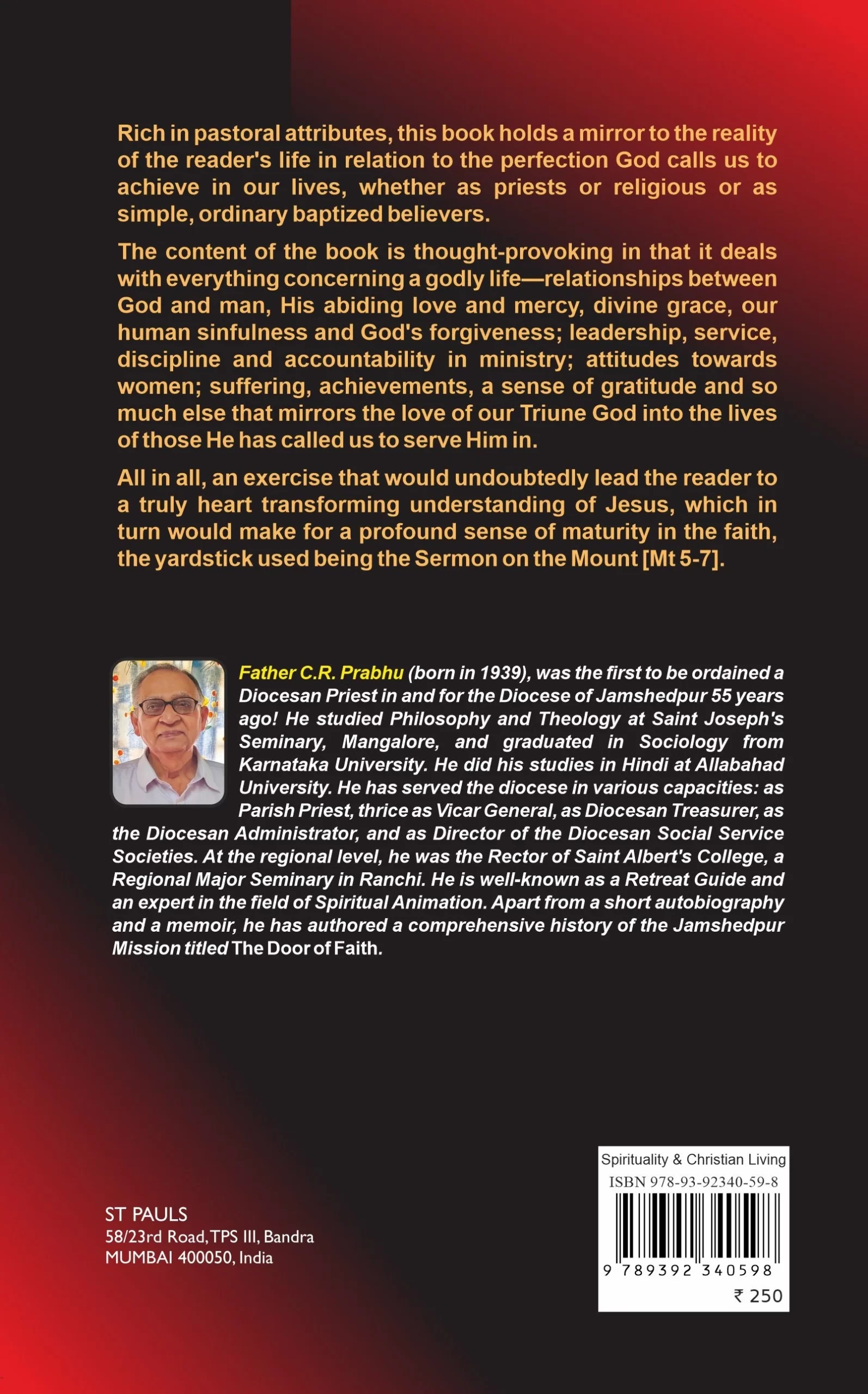 Seeking God Experience back cover