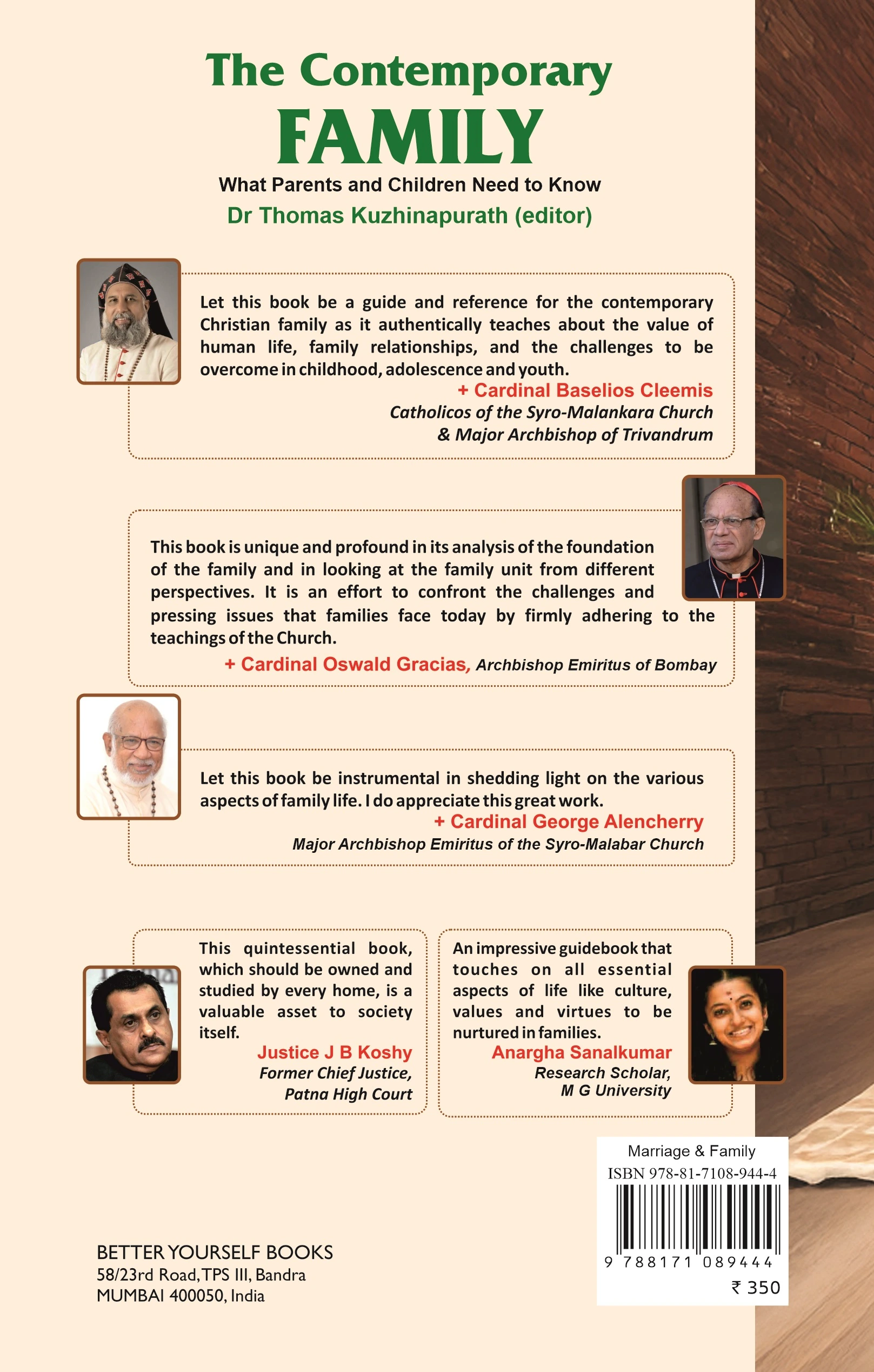 The Contemporary Family back cover