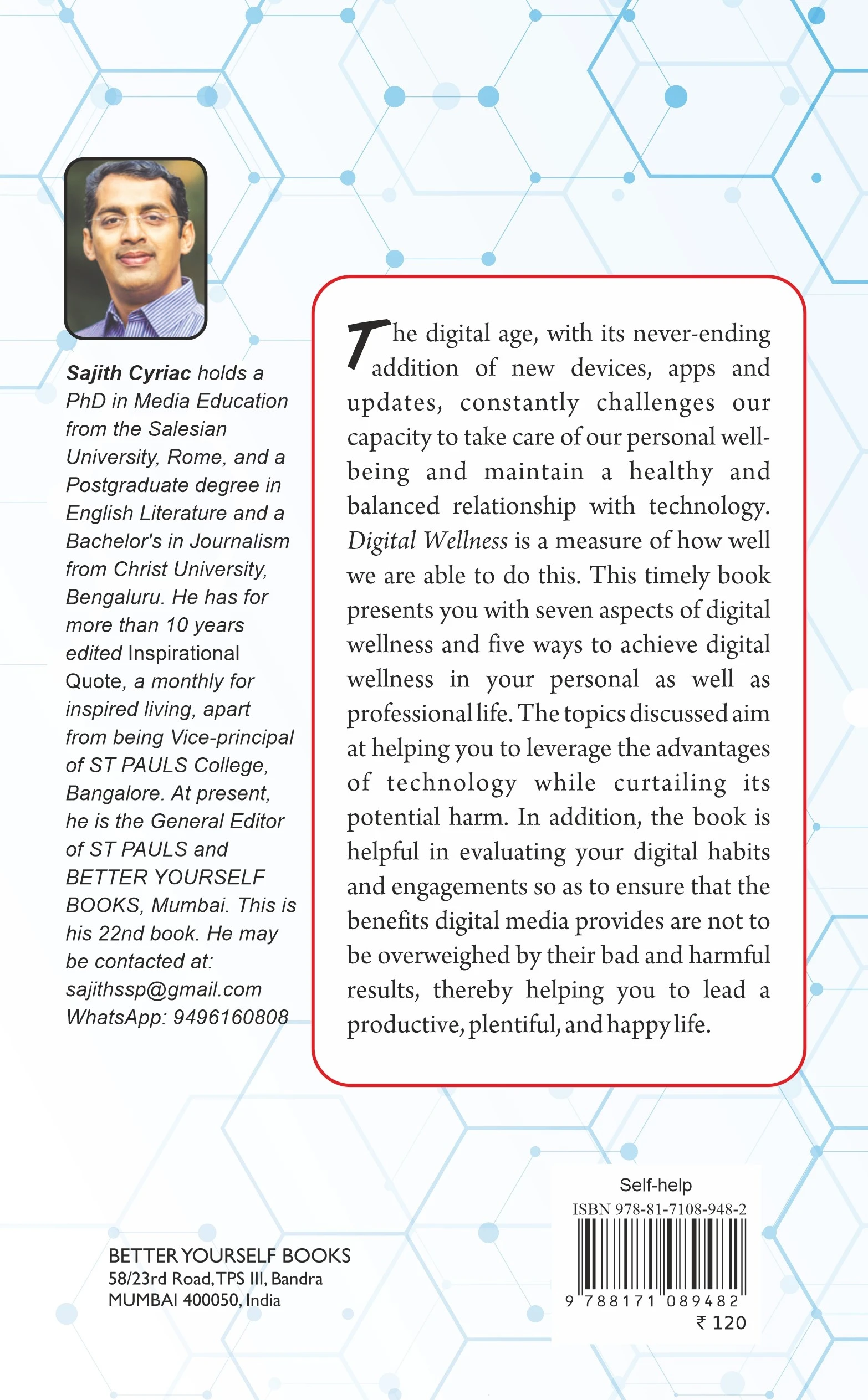 Digital Wellness back cover