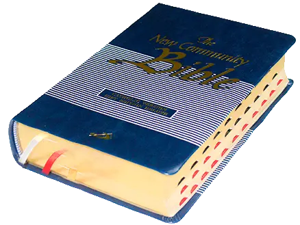 New Community Bible Pocket Edition Leather PU Thumb Index Golden Edge Blue