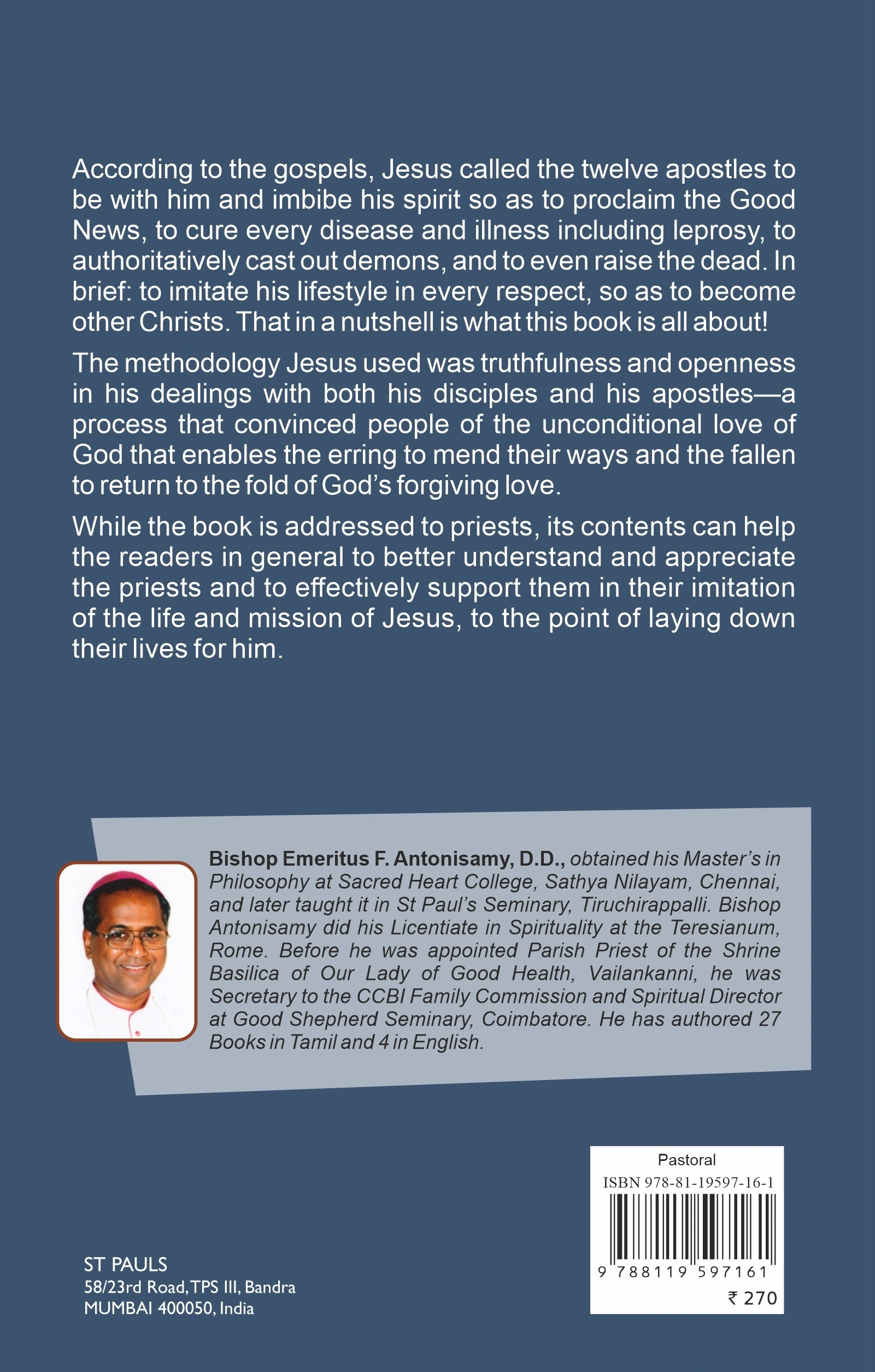 The Lifestyle of a Priest back cover