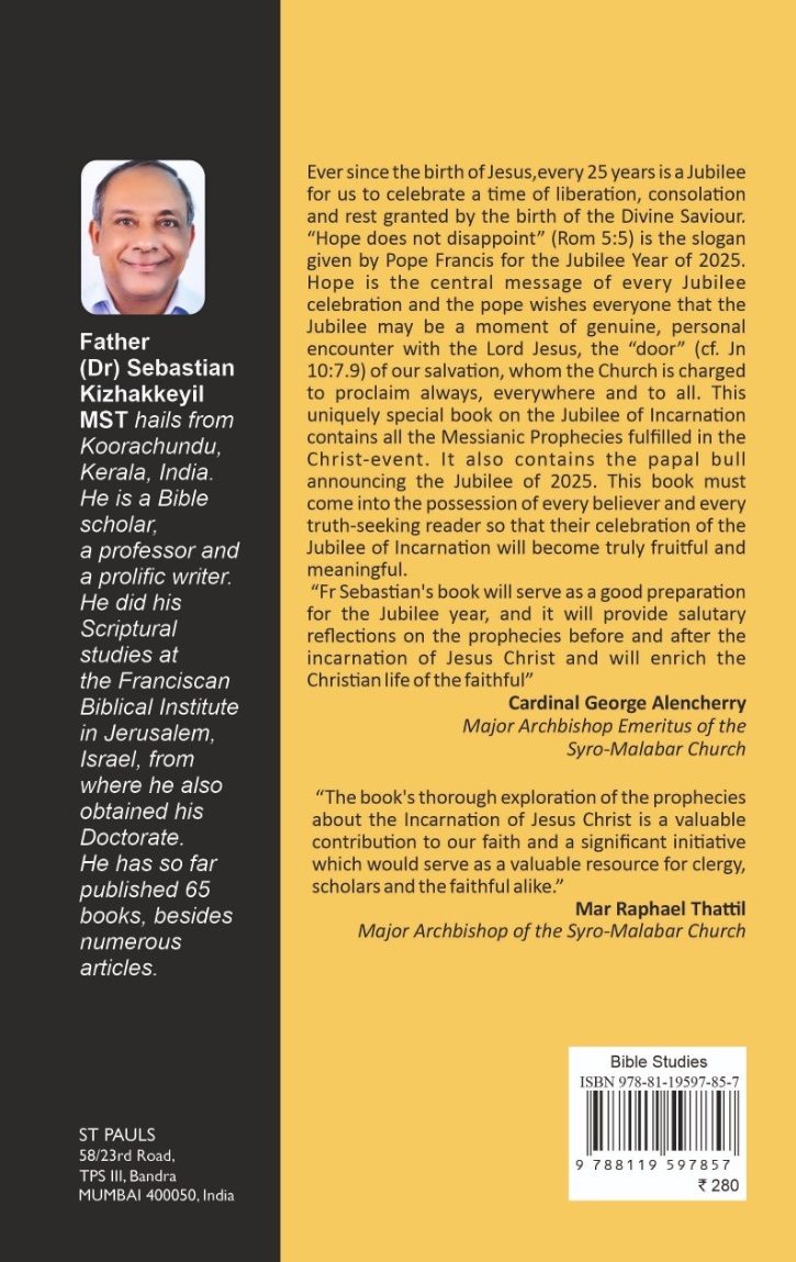 Jubilee of Incarnation back cover