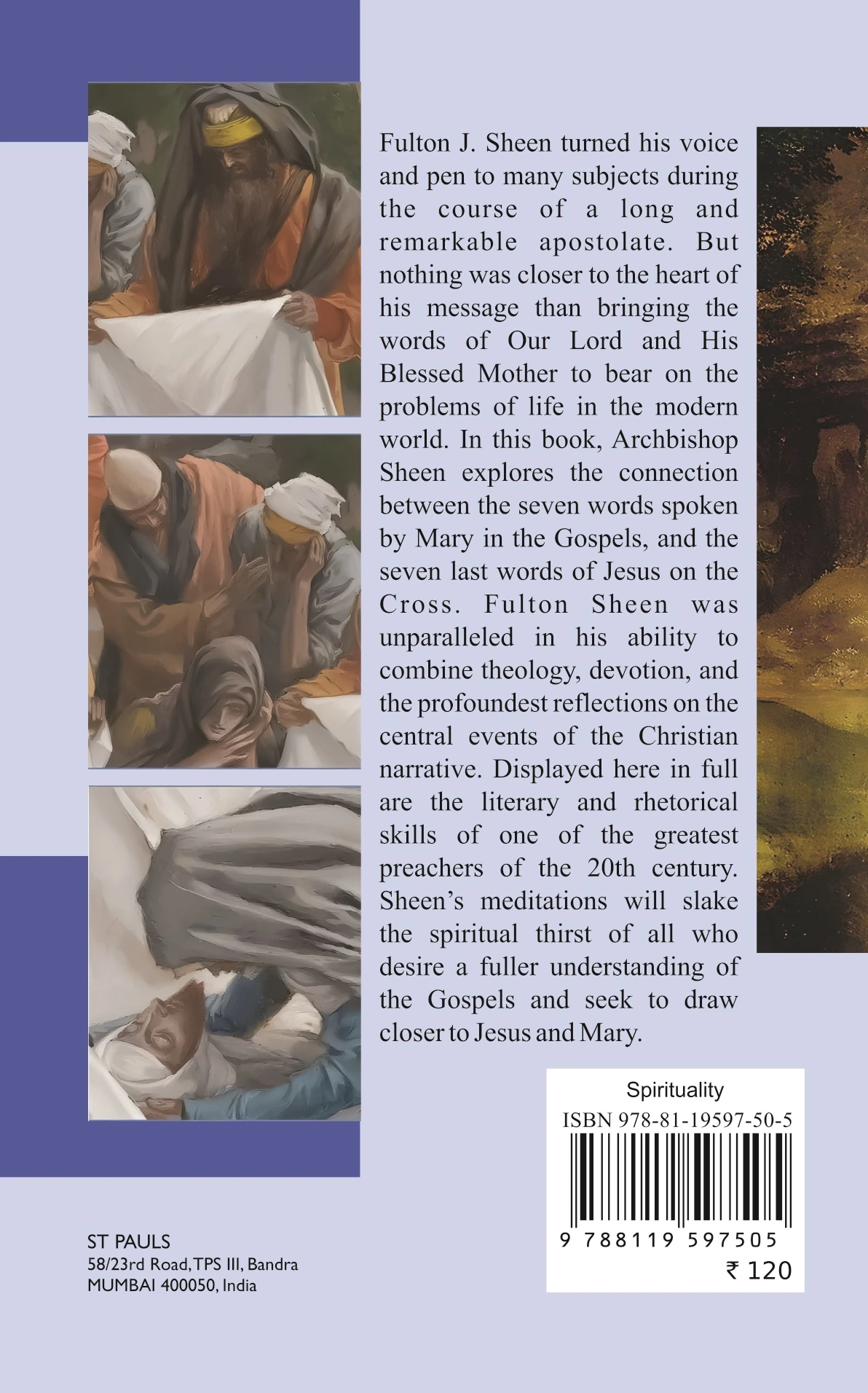 Seven Words of Jesus and Mary back cover