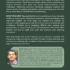 Dear Teacher 2026 back cover