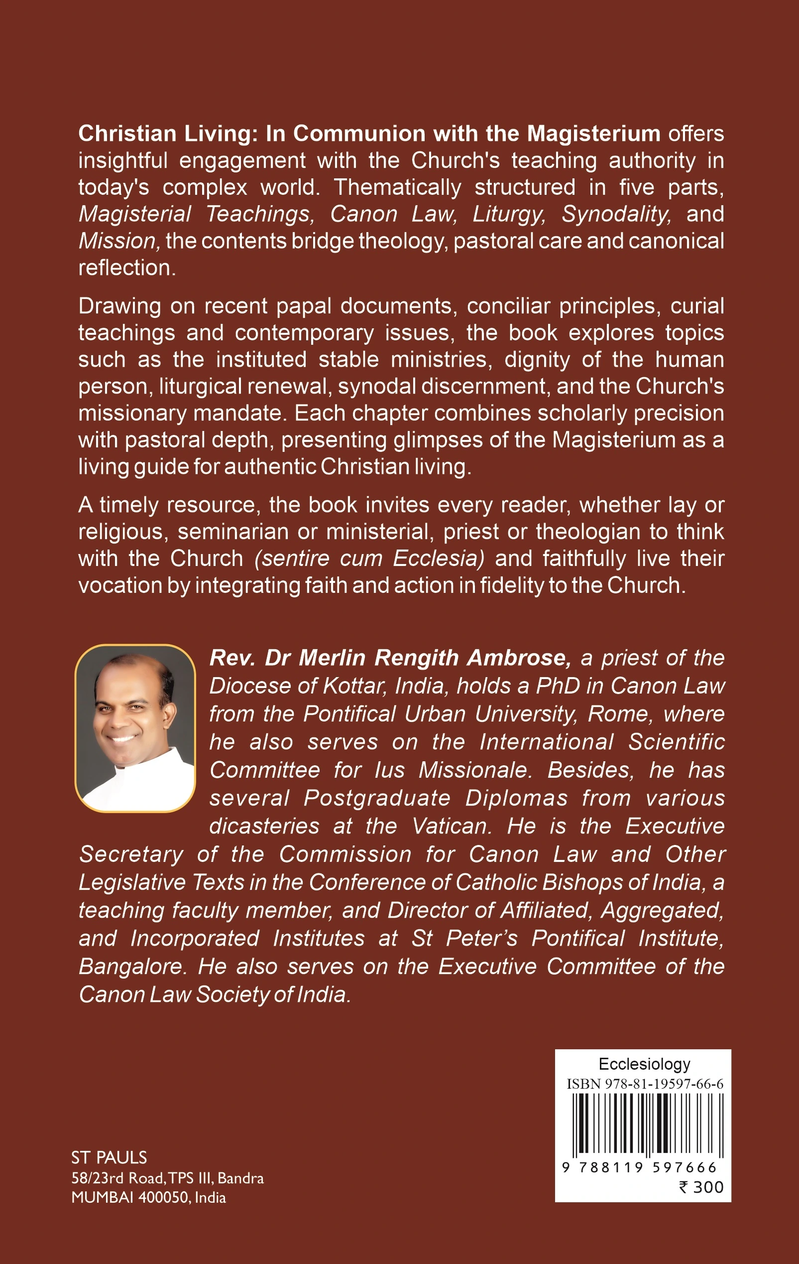 Christian Living back cover