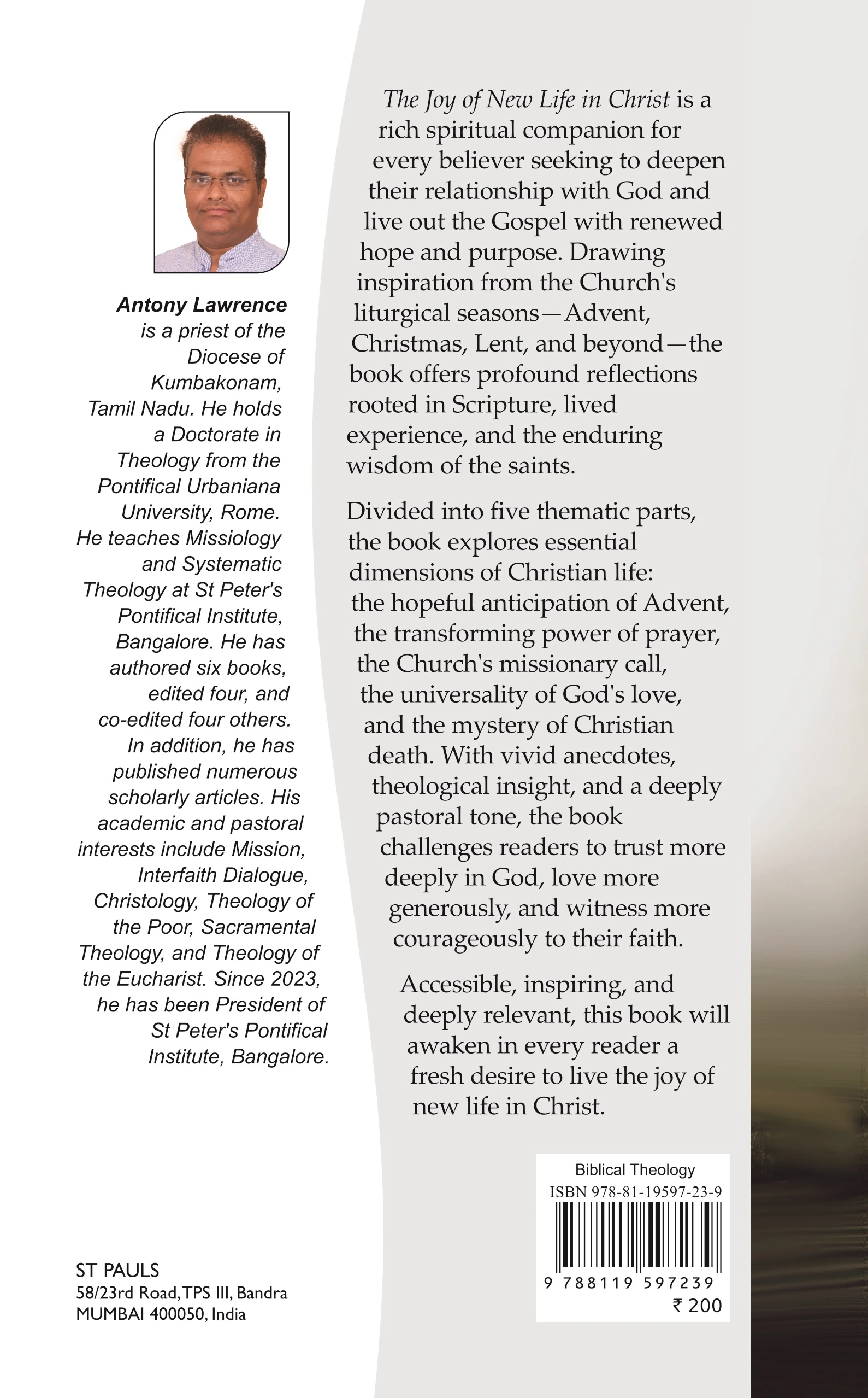 The Joy of New Life in Christ back cover