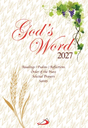 God’s Word 2027 Catholic daily liturgy book cover, featuring daily Mass readings, Responsorial Psalms, reflections, prayers, and Saint of the Day biographies.